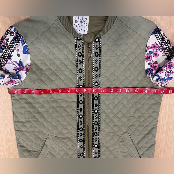Billabong Boho Quilted Bomber Jacket, sz M - Picture 6 of 12